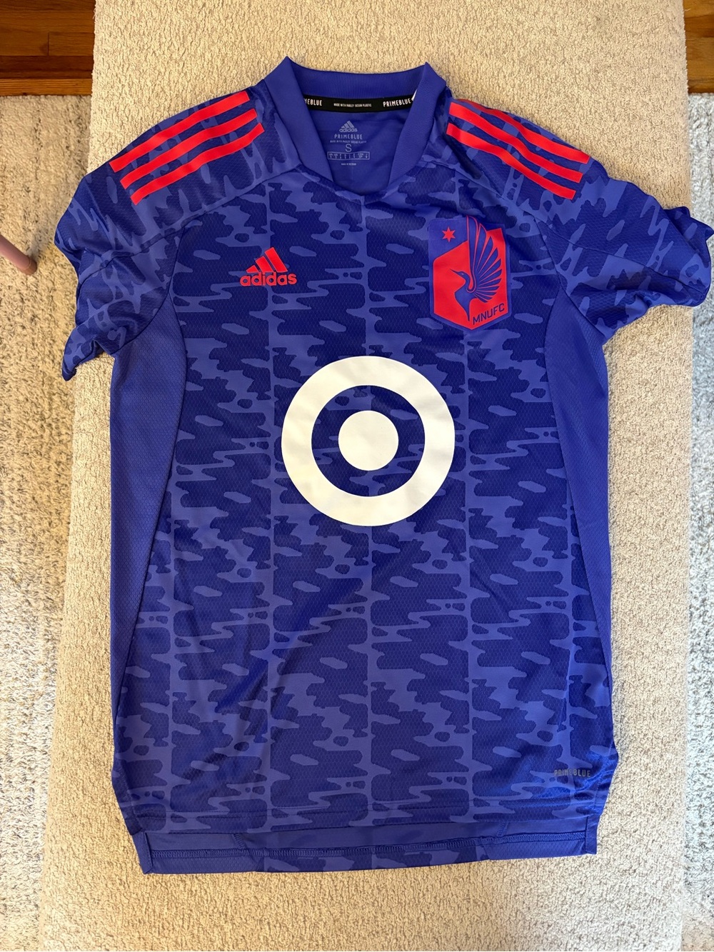 adidas adult Minnesota United FC Blue Soccer Jersey
